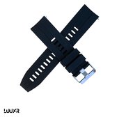 Luuxr strap rubber black 22 mm lusibl220001