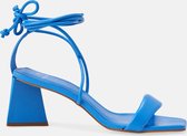 Mangará Caúna Dames sandalen Geitenleer - 6,5cm blokhak - Blauw - Maat 38