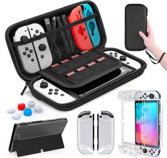 Complete Accessoires Set Geschikt Voor Nintendo Switch OLED - Case - Console Bescherming