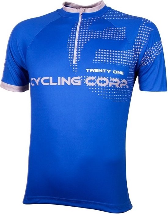 Wielershirt 21 Virages Cycling Corp blauw
