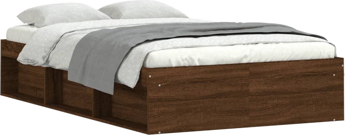vidaXL - Bedframe - bruin - eikenkleur - 120x200 - cm