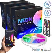 Lideka® - Slimme NEON RGB LED strip van 9m - 16 miljoen kleurenopties, muziekoptie en uitgebreide top app - IP68 bescherming - Google en Alexa compatibiliteit - Moederdag cadeautje