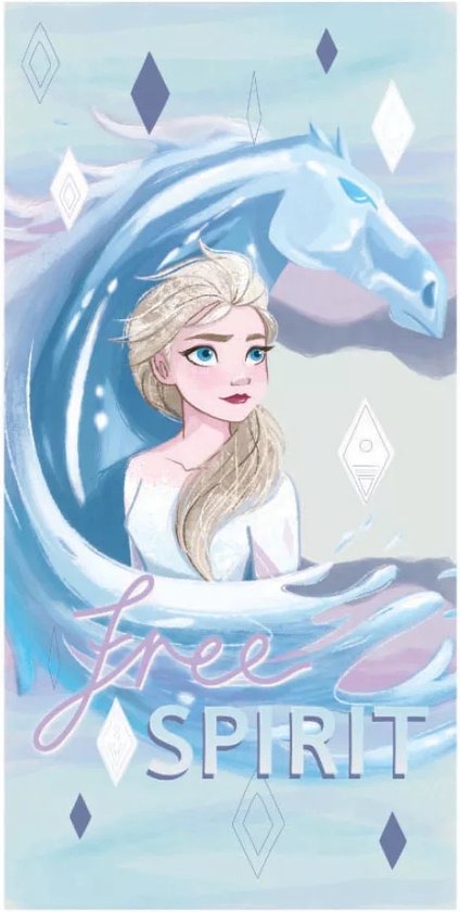 Serviette de bain La Frozen - Free Spirit - Serviette de plage Elsa - 137 x 70 cm - Fast Dry