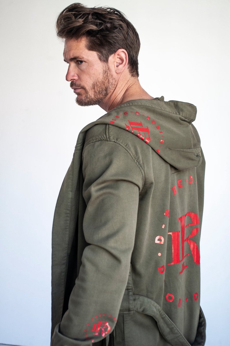 Groene badjas D-Robe - capuchon badjas heren - capuchon badjas dames - katoen - unisex - Limited Edition - maat M