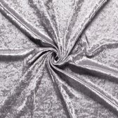 Velours de panne - Zilver - 10 meter - 1.50m breed - Fluwelen stof - Fluweel - Velours - Velvet