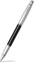 Sheaffer rollerball - 100 E9313 - Glossy black barrel brushed chrome cap nickel plated - SF-E1931351