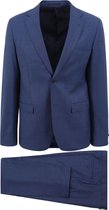 Suitable - Strato Toulon Kostuum Wol Mid Blauw - Heren - Maat 50 - Slim-fit