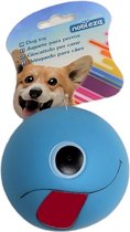 Nobleza Honden speelbal met piep - Hondenspeelgoed - Piepspeelgoed hond - Piepbal hond - Vinyl speelbal hond - 7,5 cm - Blauw - 1 oog
