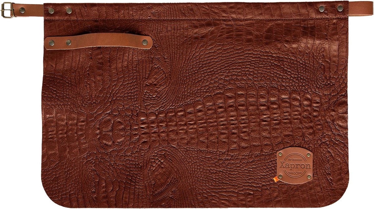 Xapron - New York Caiman Sloof met Tailleband Leer - Leer - Bruin -