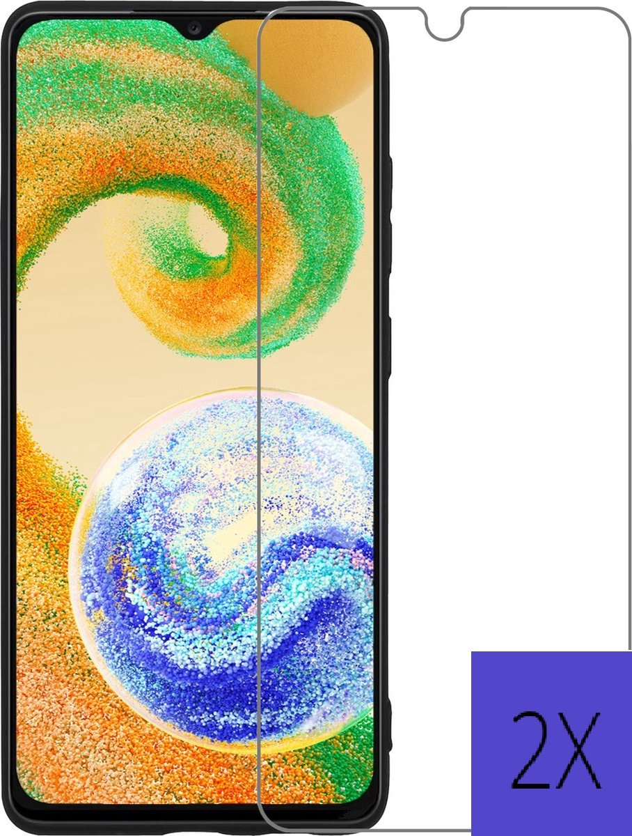 Screenprotector Samsung Galaxy A04S Screenprotector- Beschermglas - Transparant en krasbestendig - 2X