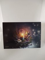 Kerstkaarten set van 6 - kaart dubbele kaart met envelop