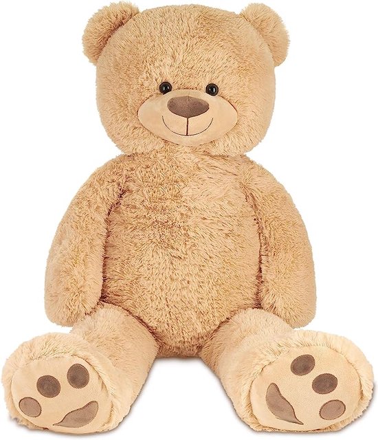 Lifestyle & More Teddybeer knuffelbeer blauw met strik 50 cm groot