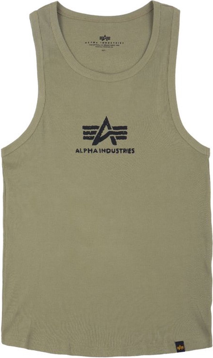 Alpha Industries Logo Tank T-Shirt / Unisex Olive/Black-XXL