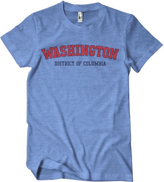 Washington District Of Columbia T-Shirt Blue-Heather-M