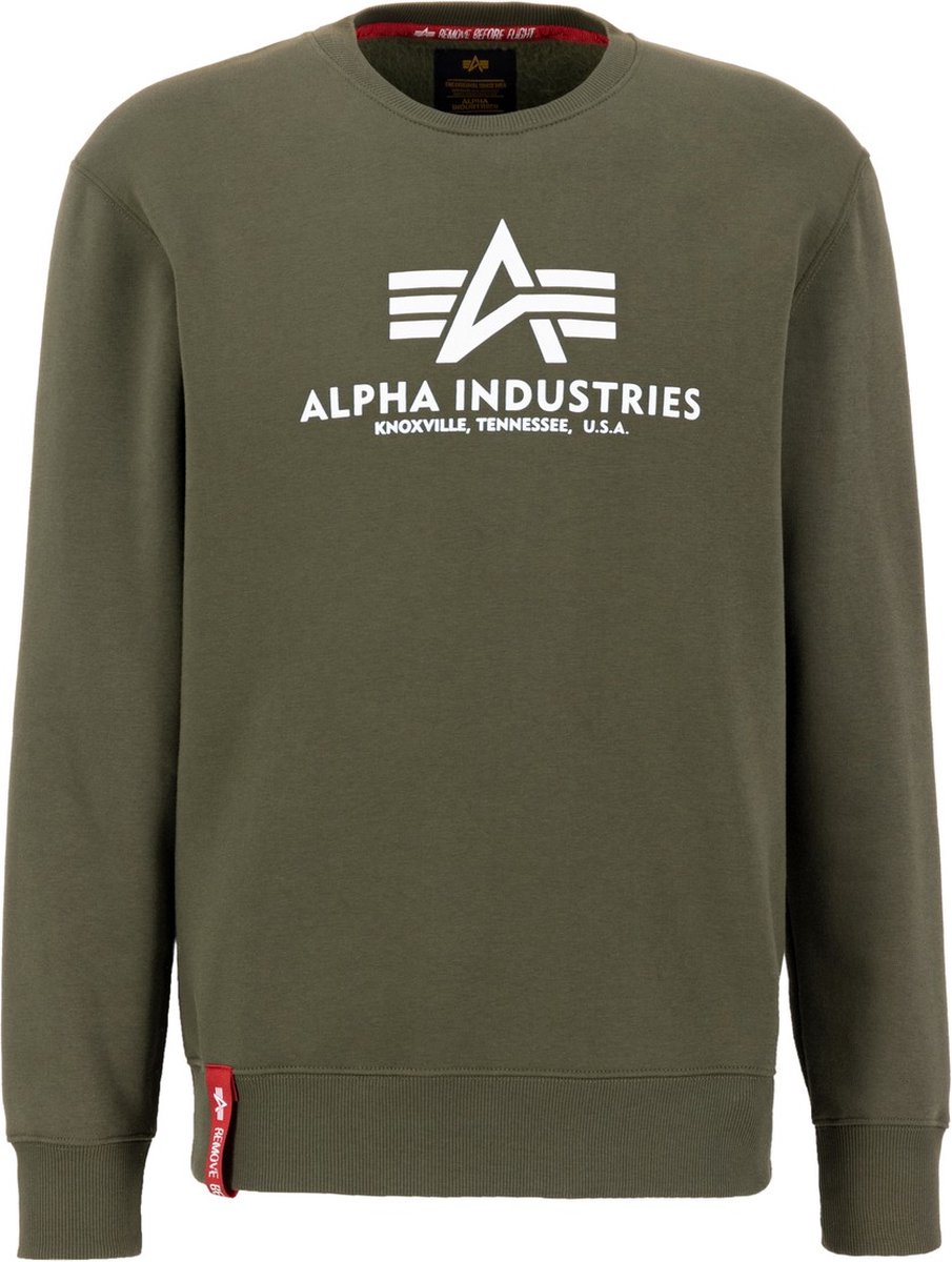 Alpha Industries Basic Sweater Hoodies / Sweatshirts Dark Green-L