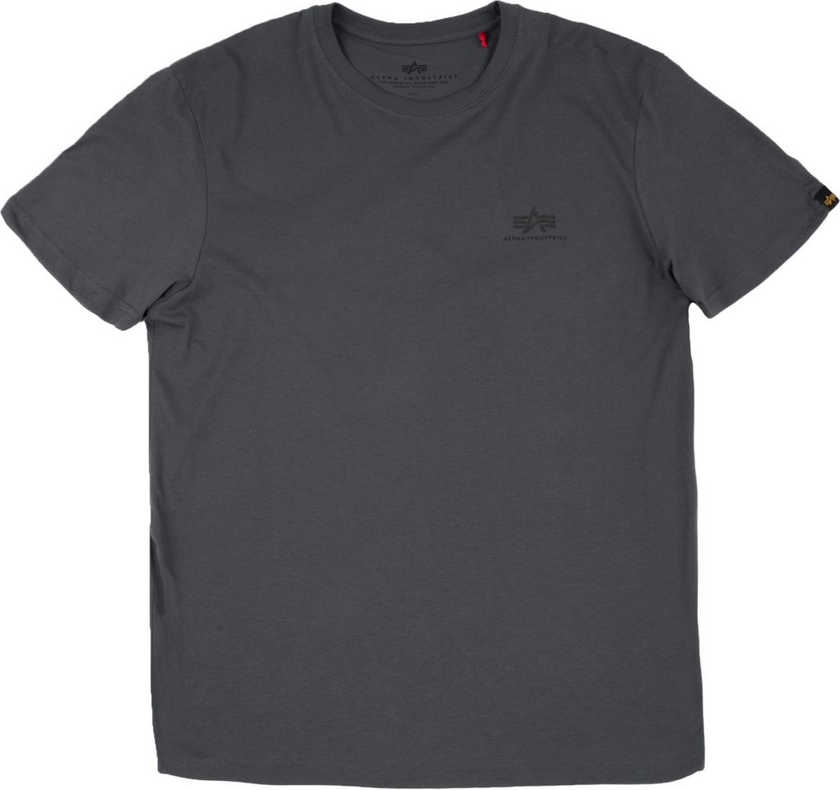 Alpha Industries Basic T Small Logo T-Shirt / Unisex Greyblack/Black-M