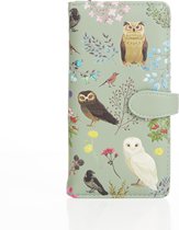 Porte-cartes Shagwear - Portefeuille femme - Portefeuille femme - Simili cuir - Forêt d'oiseaux sauvages (009571Z)