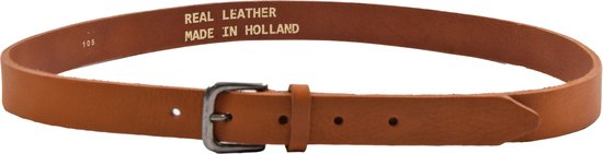 Riem echtleder Dik Gesneden leer Riem - 3 cm Breedte -Maat 105cm Licht-cognac