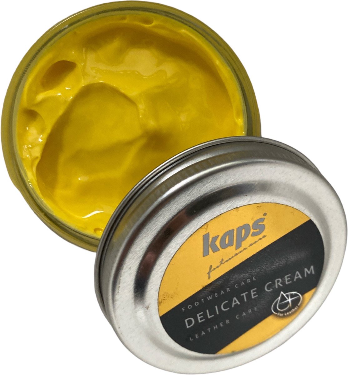 Kaps Schoencreme - schoensmeer - verzorgt het leer en geeft glans - (131) Citroen - 50ml