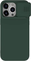Geschikt voor Nillkin Apple iPhone 15 Pro CamShield Siliconen Hoesje Camera Slider - Groen