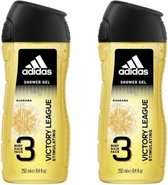 Adidas Douche & Shampooing Homme - Victory League - 2 x 250 ml