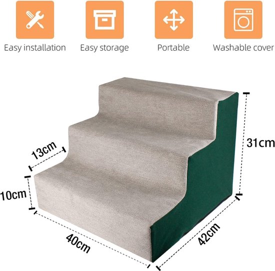 Escalier pour chien à 3 marches, marches pour animaux de compagnie