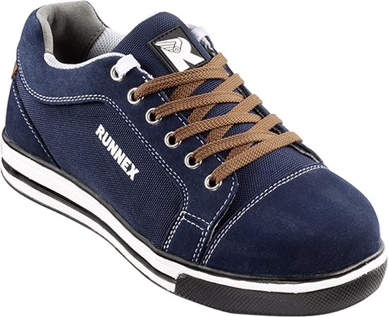 RUNNEX S1P-Sicherheitshalbschuh SportStar Blau/Schwarz/Weiß/Braun-44