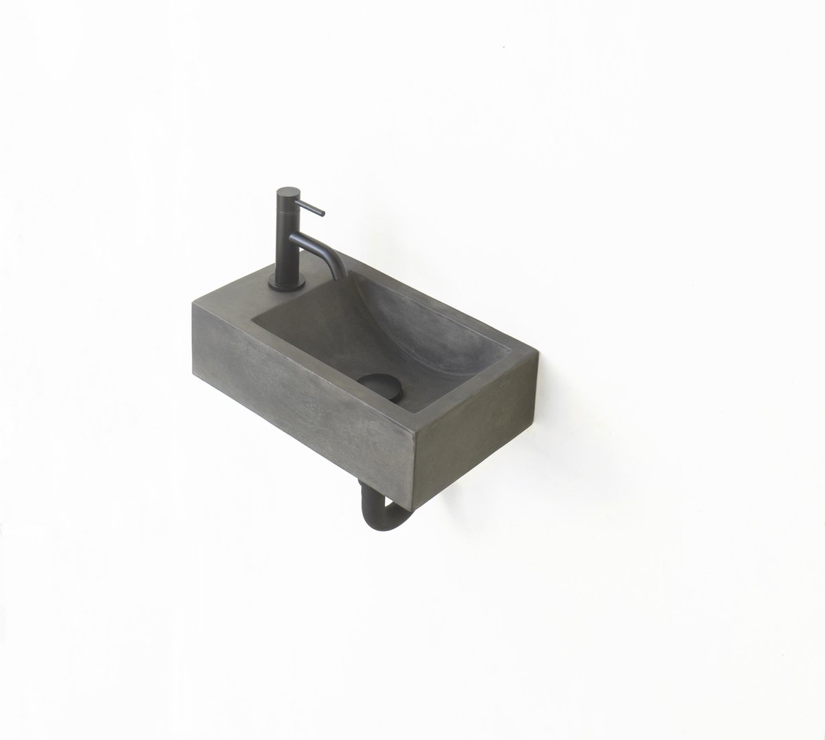 Toilet fontein - Beton - Donkergrijs - 40x23x11cm - Indonesisch - Design
