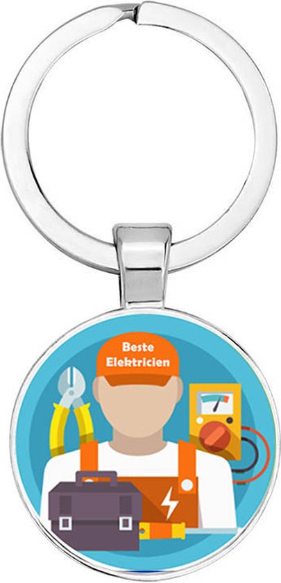 Akyol - Beste elektricien Sleutelhanger - elektricien - iemand die elektricien - werk - cadeau - verjaardag - welkomst cadeau - afscheidscadeau - gift - 2,5 x 2,5 CM