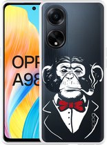 Cazy Hoesje geschikt voor Oppo A98 5G Smoking Chimp