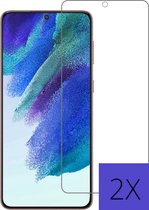 Screenprotector Samsung Galaxy S21 Screenprotector- Beschermglas - Transparant en krasbestendig - 2X