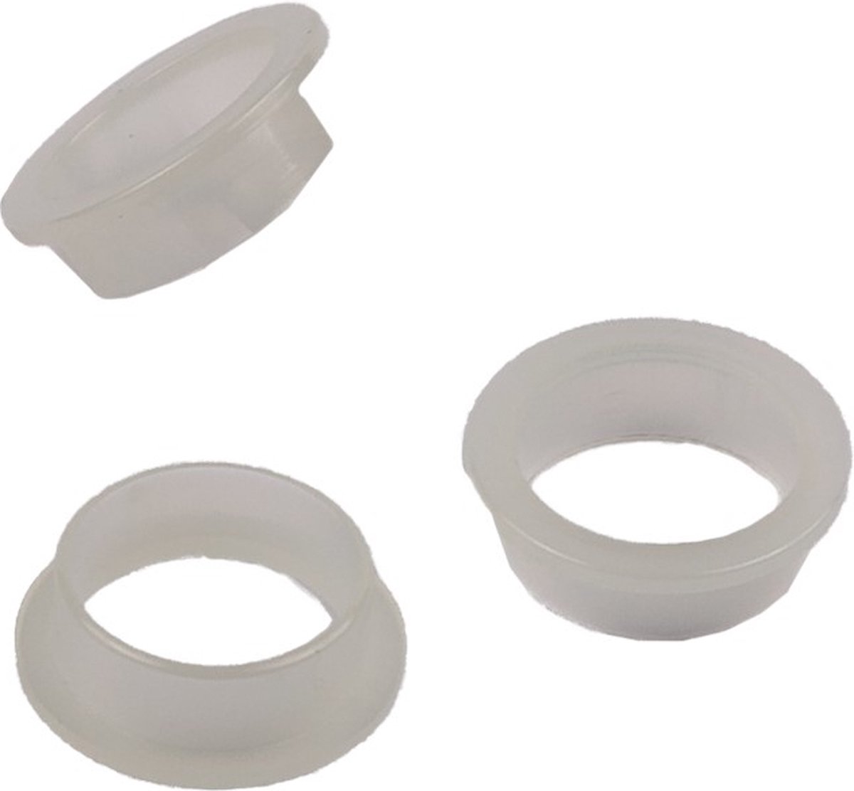4 Bagues En Nylon à Collerette Kozelo - 15.1mm Intérieur / 17mm Extérieur / 12mm Longueur | Noir