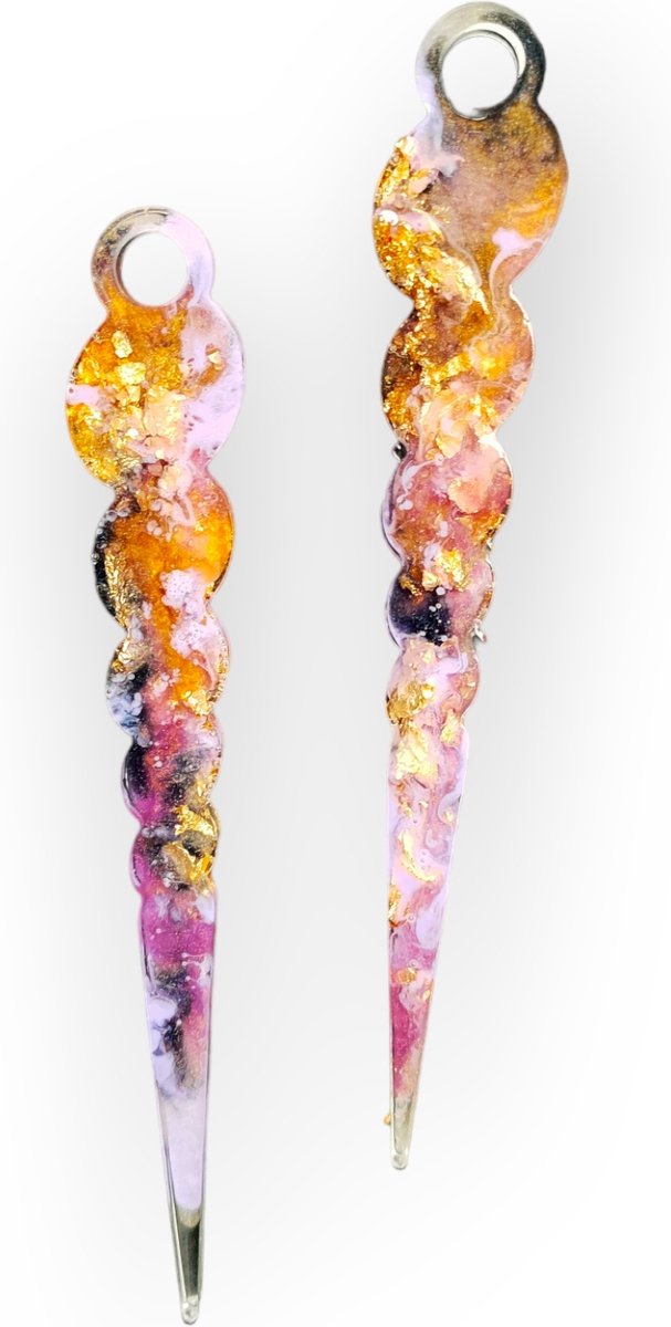 Resin Art JR: Unieke hoogwaardige kwaliteit epoxy kersthangers / Handgemaakte kerstdecoratie / Kerstversiering