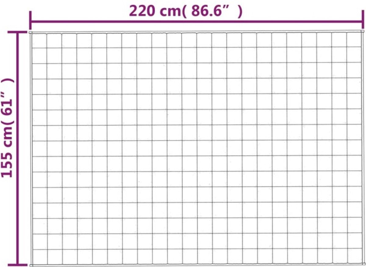 vidaXL - Verzwaringsdeken - 155x220 - cm - 7 - kg - stof - blauw