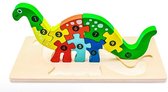 Bo & Mila - Puzzle en Bois Dinosaurus - Puzzle Kinder 3D - Jouets Éducatif Enfants - Montessori - Cadeau Garçon Fille