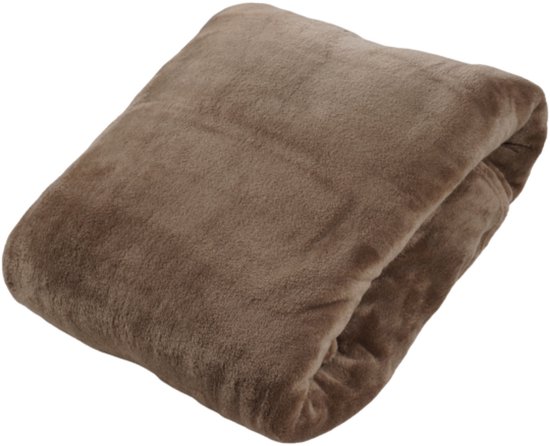 Heerlijk Zacht - Fleece Deken - Plaids - 150x200 cm - 300 gsm - Taupe - Deken Fleece - Mooie Kwaliteit