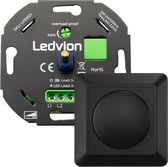 Ledvion - LED Dimmer 5-150W - Incl. Zwarte Afdekplaat - Universeel