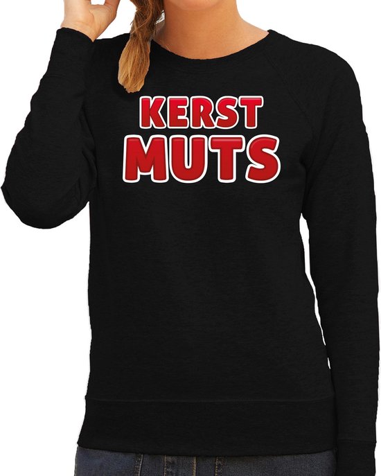 Bellatio Decorations foute kersttrui/sweater voor dames - kerst muts - zwart - kerstmuts -feestdagen XXL