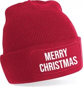 Bellatio Decorations kerst muts - Merry Christmas - rood - one size - unisex - Kerstmuts