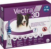 VECTRA 3D Hond - 10 tot 25 kg - Anti Teken- en Vlooiendruppels hond - 3 pipetten