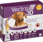 VECTRA 3D Hond - 1.5 tot 4 kg - Anti Teken- en Vlooiendruppels hond - 3 pipetten
