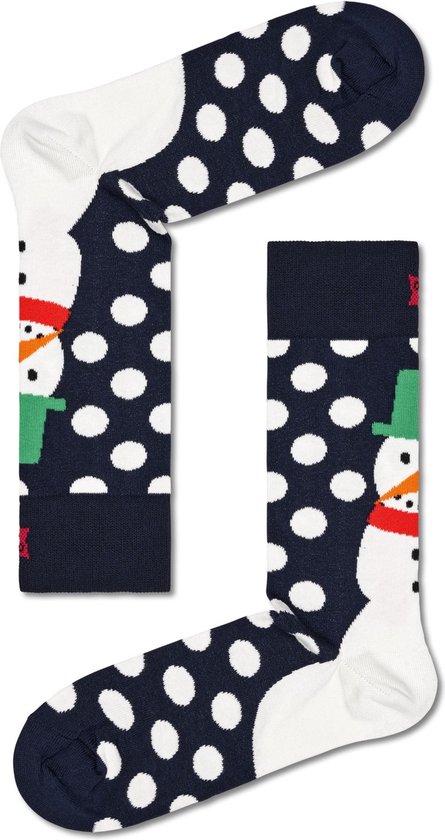 Happy Socks Jumbo Snowman Sock - unisex sokken - Unisex - Maat: 36-40