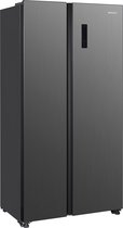 Wiggo WR-SBS18E(X) - Réfrigérateur américain - No Frost - 2 portes - Présentoir - Super Freeze - 442 Litres - Inox