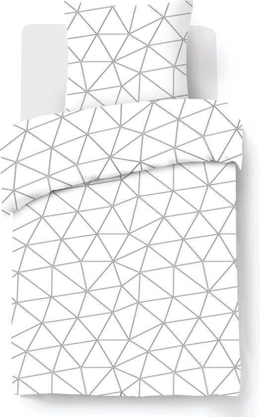 VISION Hugo - dekbedovertrekset - 140 x 200 cm met bijhorende sloop - 1persoonsbed - 100% katoen