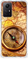 Telefoon Hoesje Geschikt voor Xiaomi Redmi Note 12S Hoesje met transparante rand Kompas