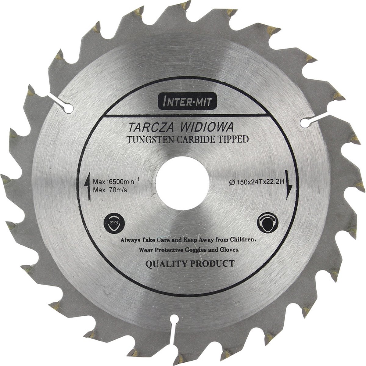 150 x 22,23 mm zaagblad, cirkelzaagblad voor hout met 24T-tanden