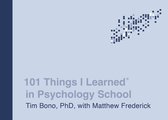 101 Things I Learned - 101 Things I Learned® in Psychology School