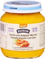 Biobim Groentehapje 4+ mnd Zoete Aardappel & Wortel 125 gr - 6x 125 gr - Voordeelverpakking