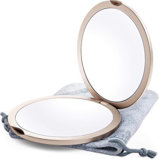 Miroir compact avec grossissement 3X, miroir de poche portable