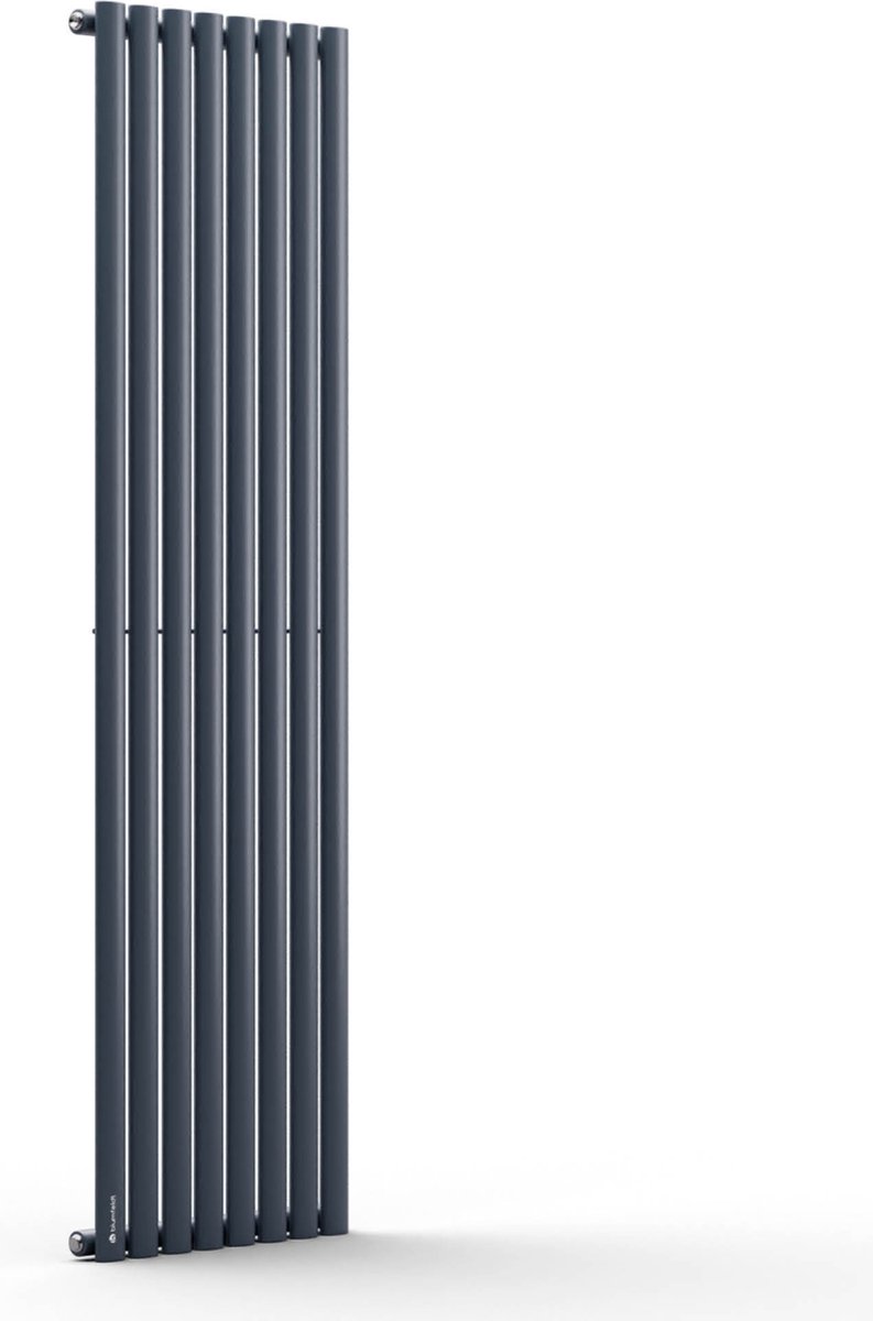 Blumfeldt Badkamerverwarming - 728 Watt - Designradiator - Zuinig en vlak - Verticaal - Wandverwarming voor Bad- en woonkamer - Geruisloos - Radiator met thermostaat - Antraciet